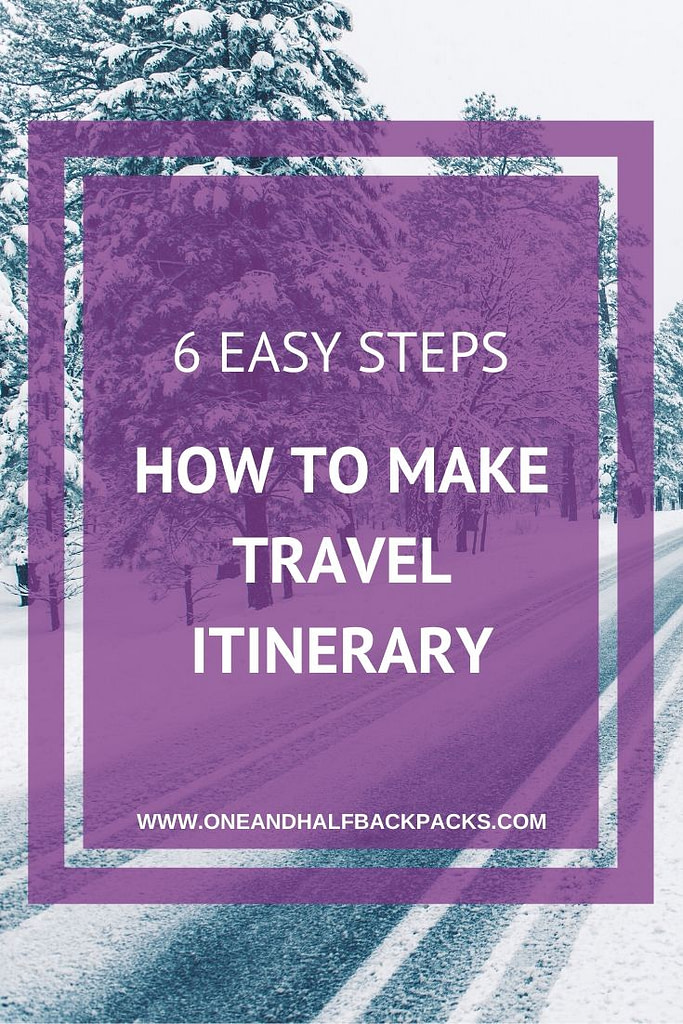 How to make travel itinerary 2